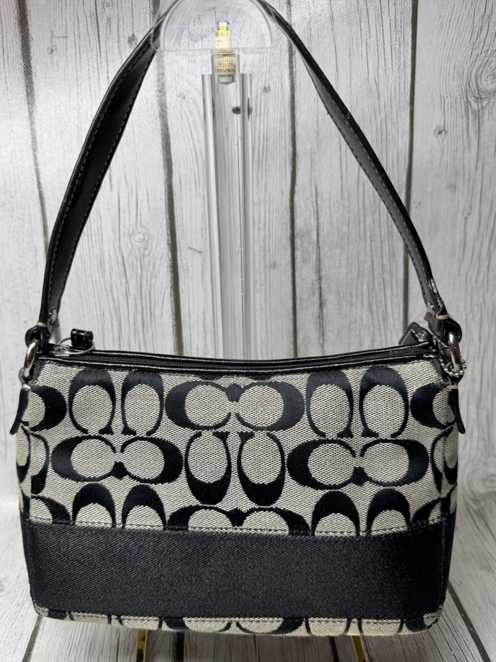 PRE LOVED Coach Y2K Signature Stripe Top Handle Mini Shoulder Bag - Picture 2 of 11